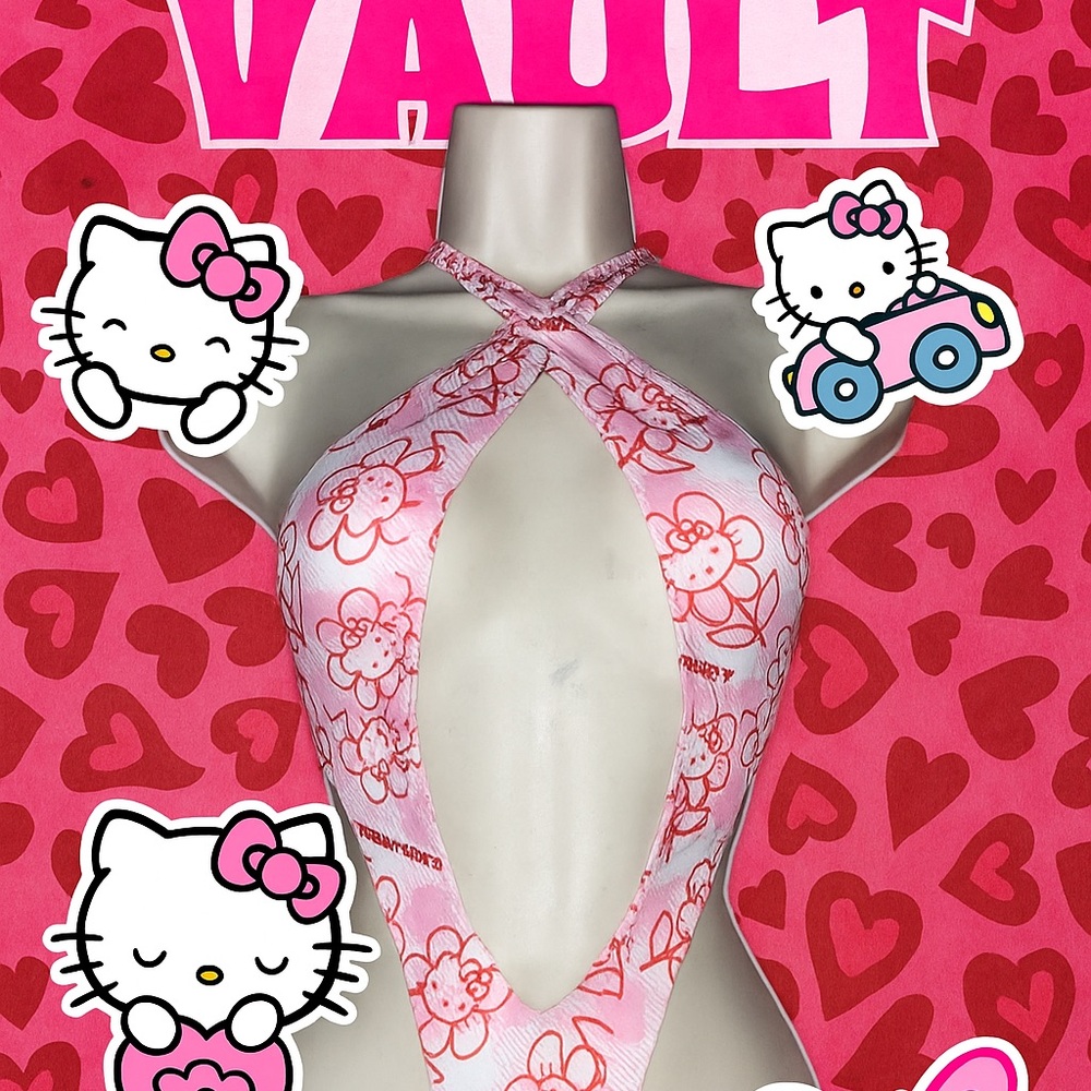 SOLD Hello Kitty Halter Bodysuit - Picture 1 of 6